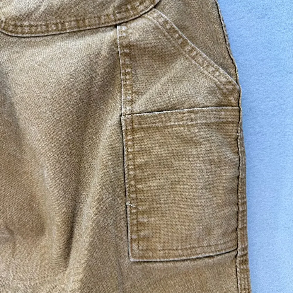 Dickies Work Pants Men's 38x32 Tan Duck Carpenter Straight Leg Work Gear